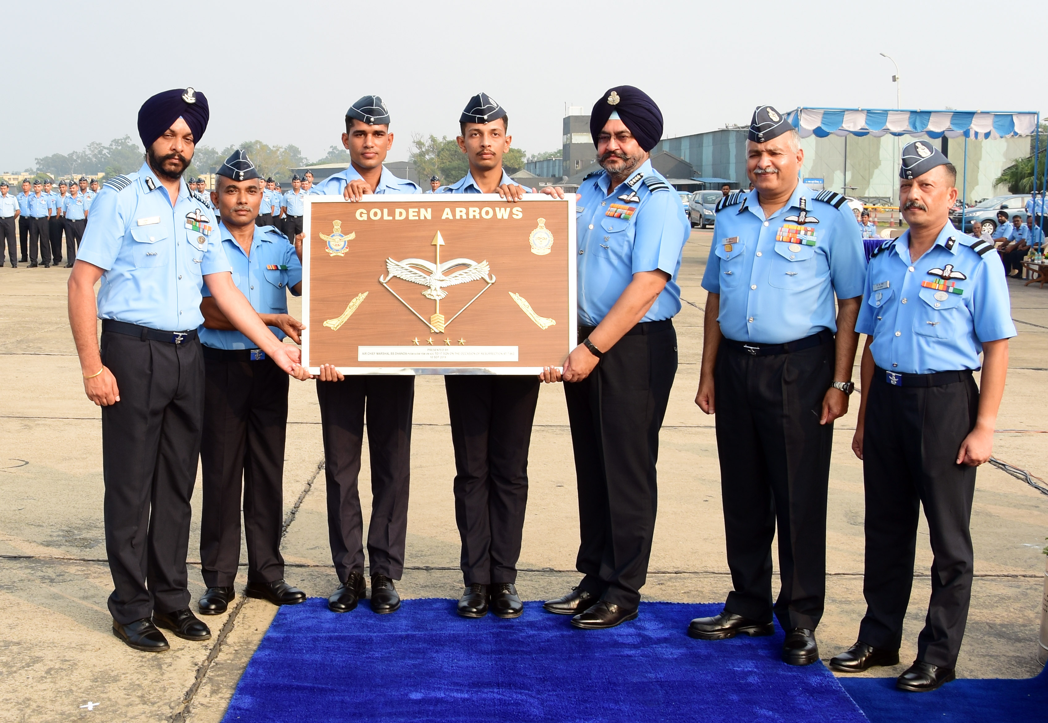 Resurrection ceremony for 17 squadron 'Golden Arrows'